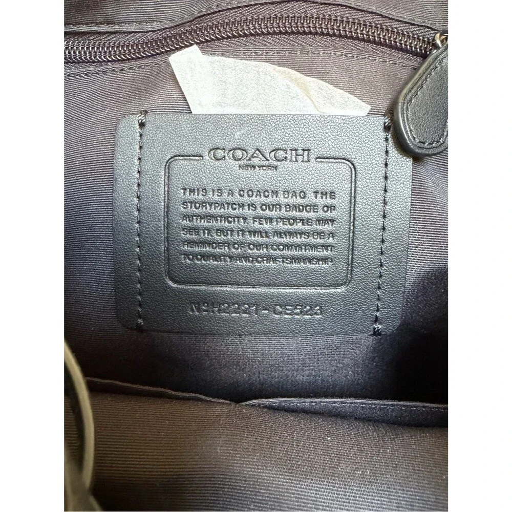 Coach Sprint Backpack In Signature Jacquard & Leather Midnight Navy Blue CE523